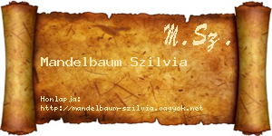 Mandelbaum Szilvia névjegykártya
