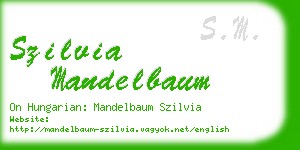 szilvia mandelbaum business card